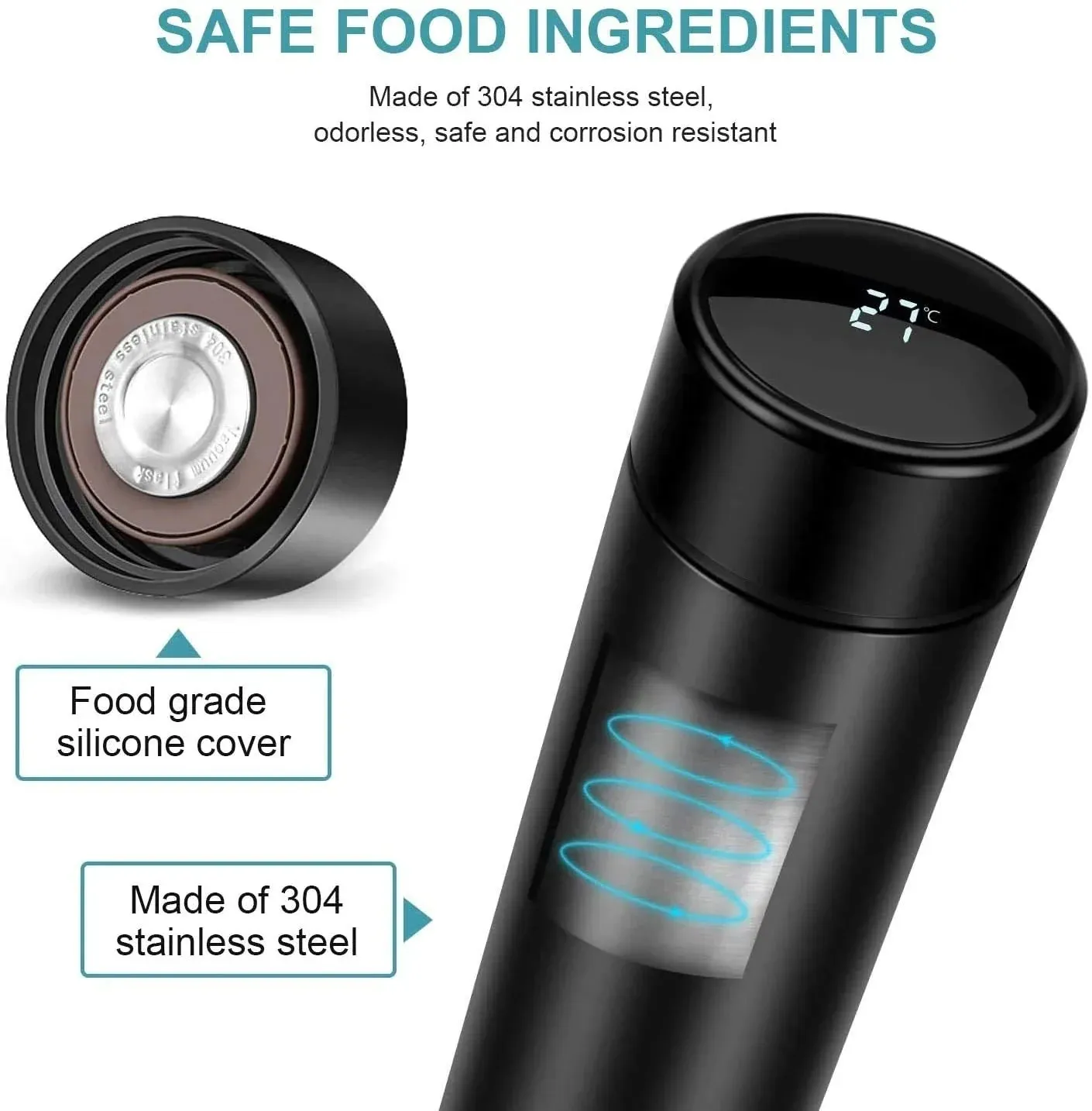 Personalized Stainless Steel Mug, Temperature Bottle & All in One Men's Combo (4 pcs) - Brown