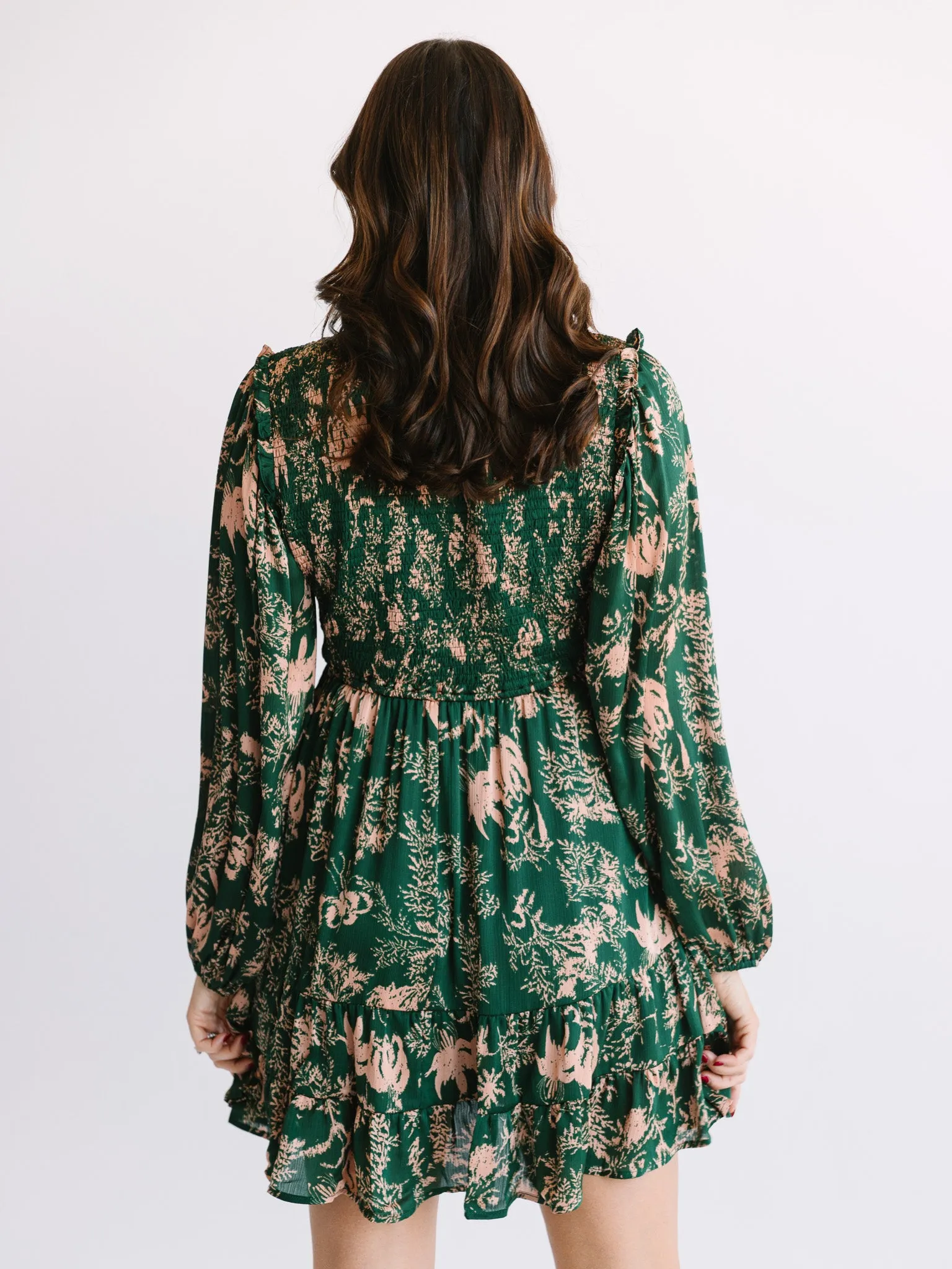 Phoebe Printed Smocked Dress