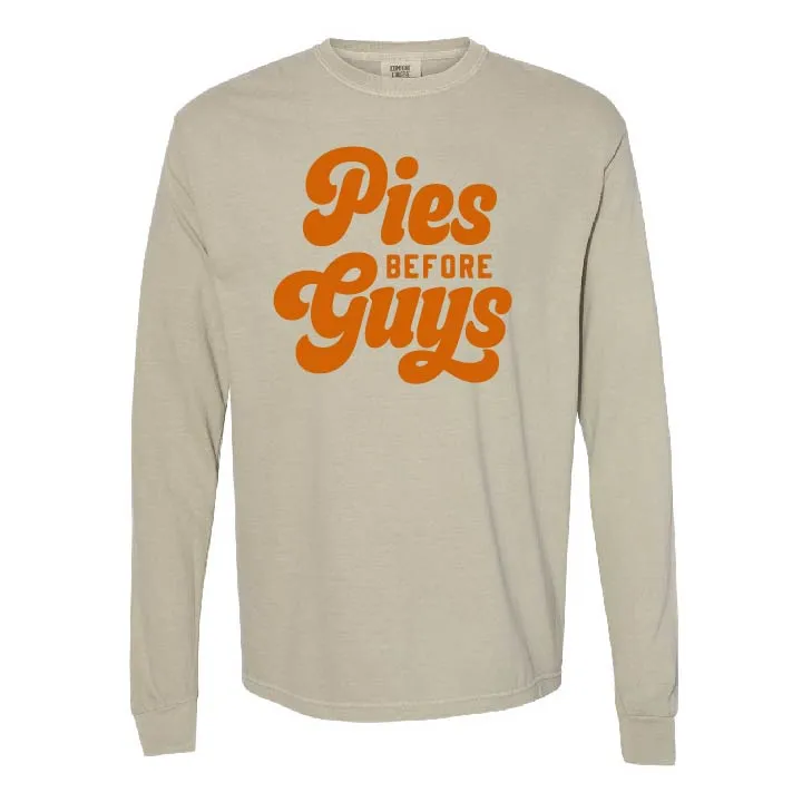 Pies Before Guys - LONG SLEEVE COMFORT COLORS TEE