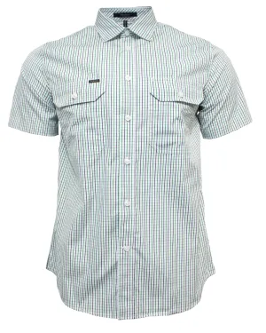 Pilbara Short Sleeve Check Double Pocket Shirt