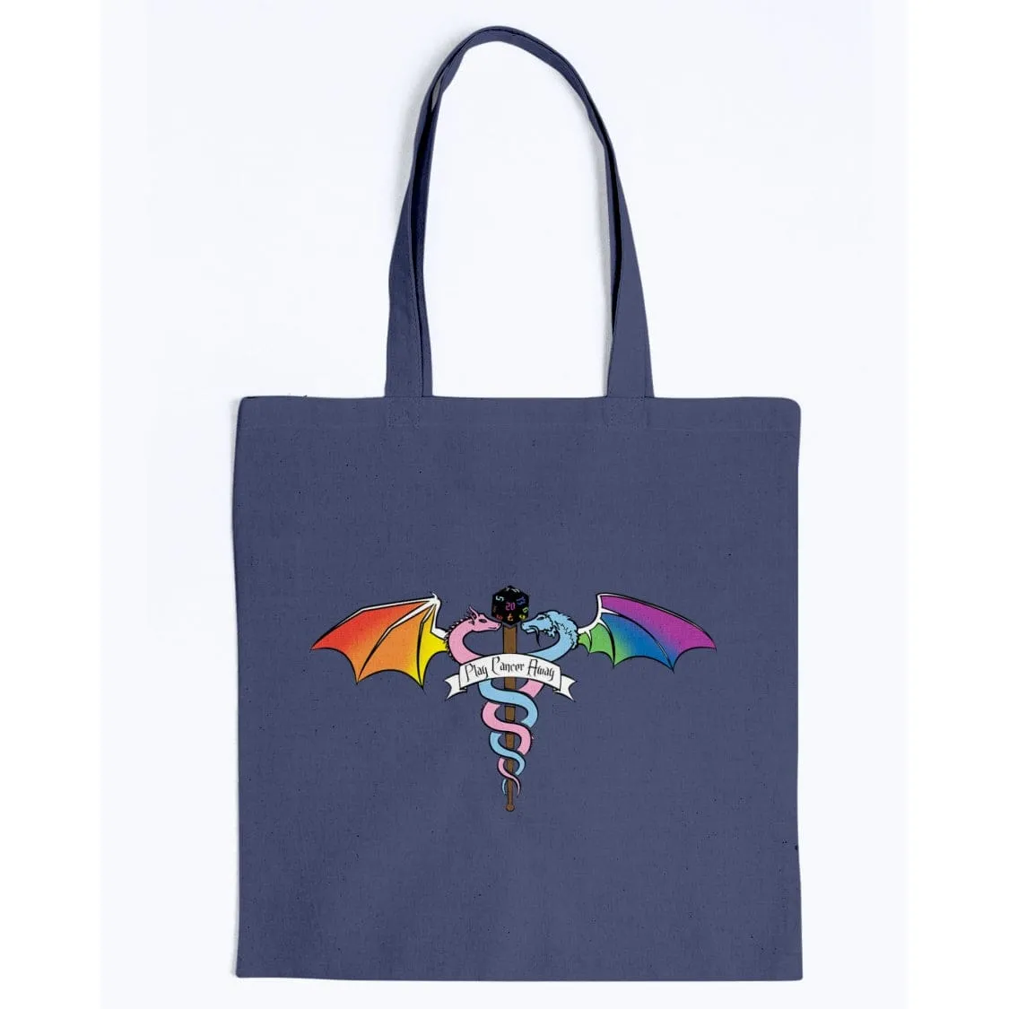 Play Cancer Away with Pride Canvas Promo Tote