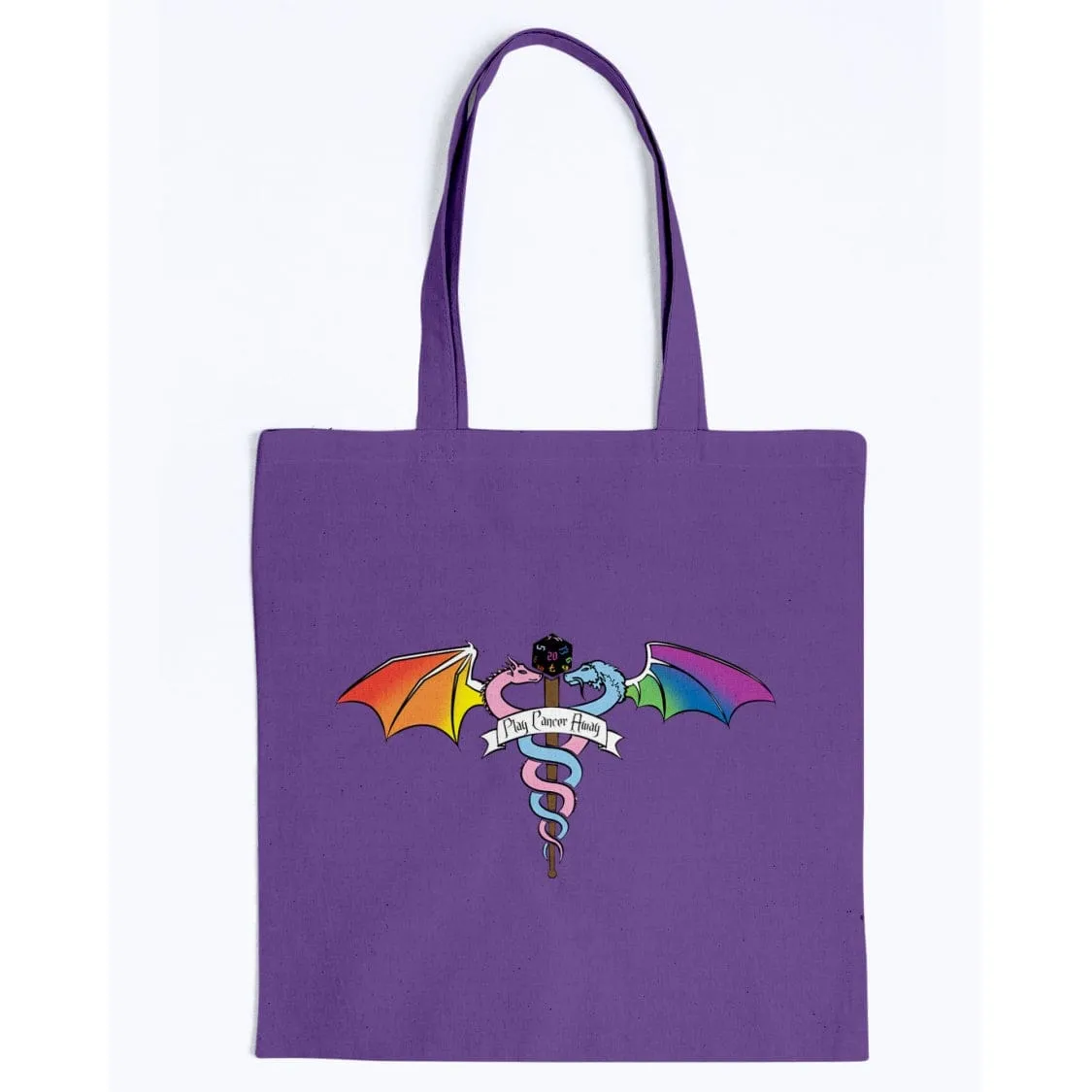 Play Cancer Away with Pride Canvas Promo Tote