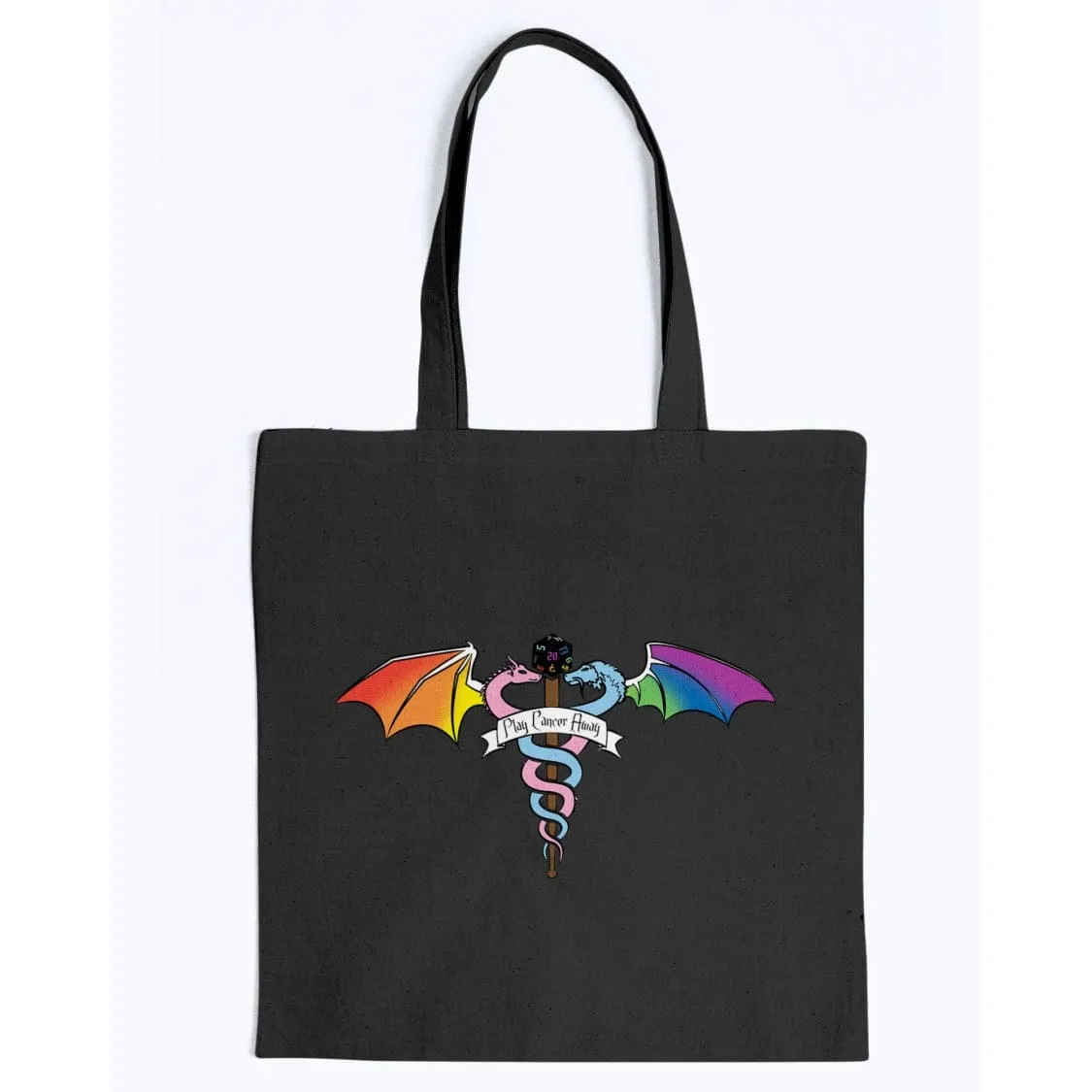 Play Cancer Away with Pride Canvas Promo Tote