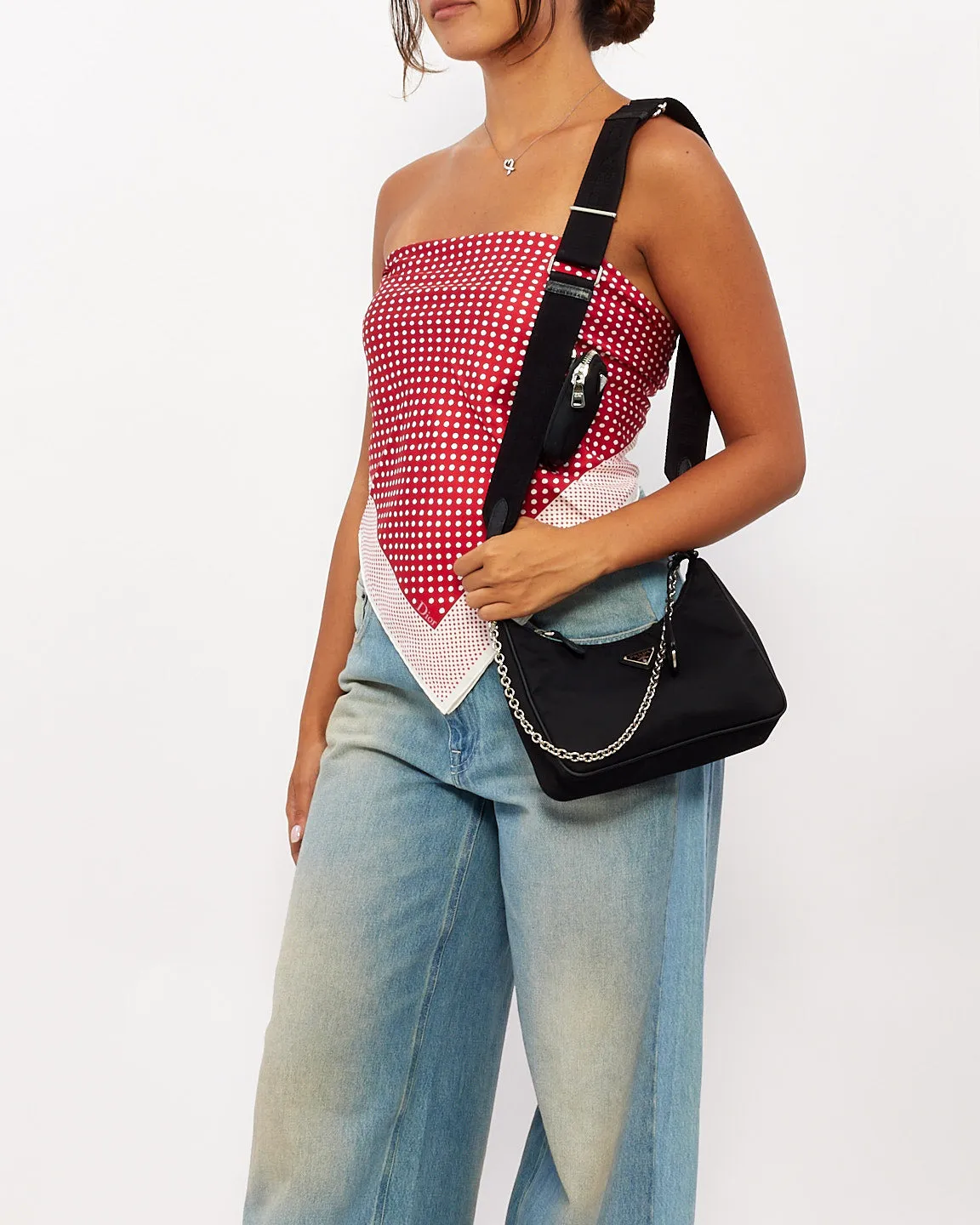 Prada Black Nylon Tessuto Re Edition 2005 Bag