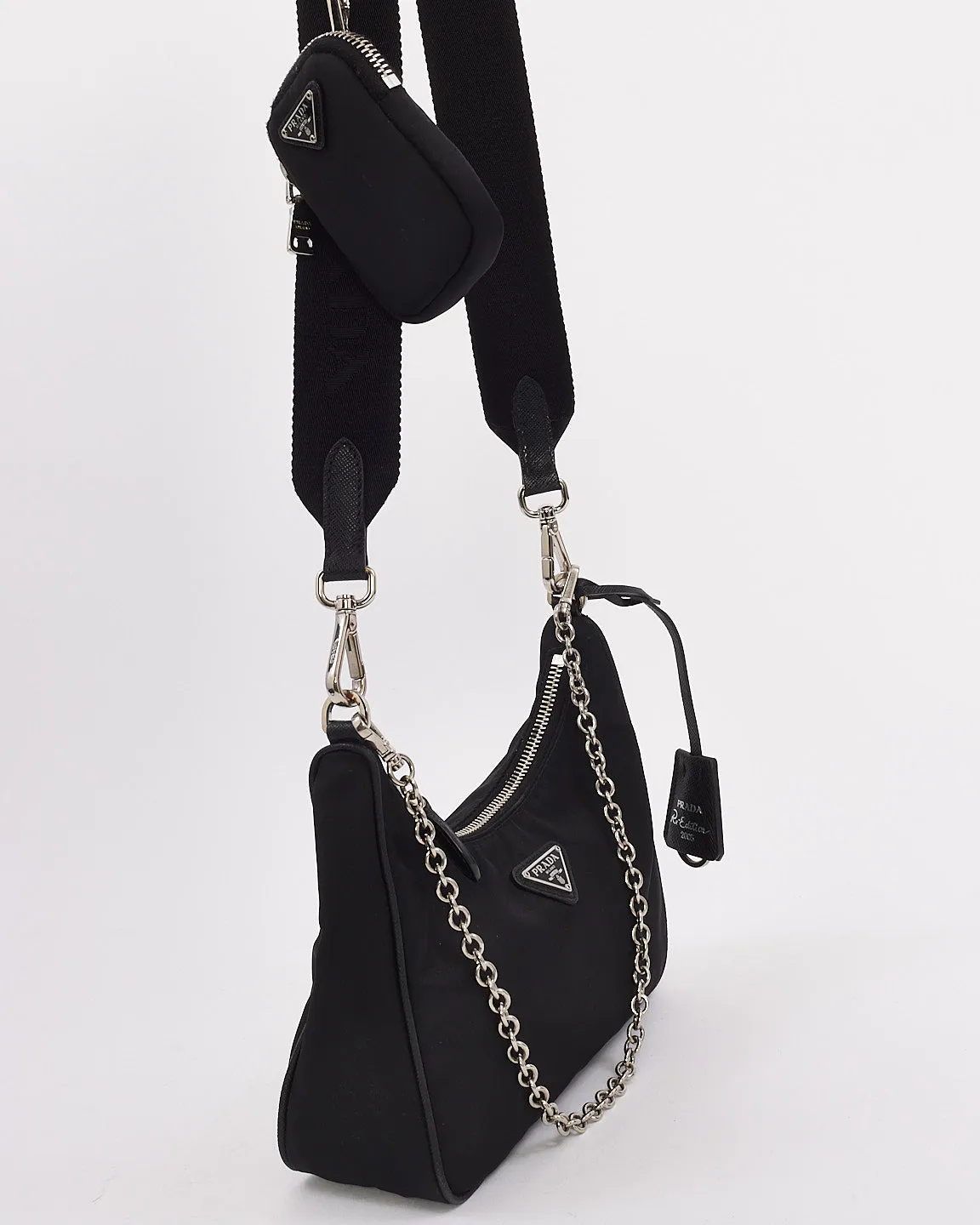 Prada Black Nylon Tessuto Re Edition 2005 Bag