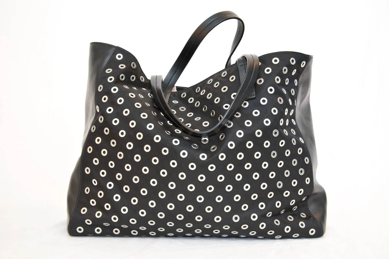Prada Black Studded Tote