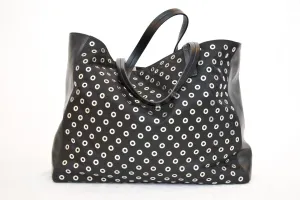 Prada Black Studded Tote