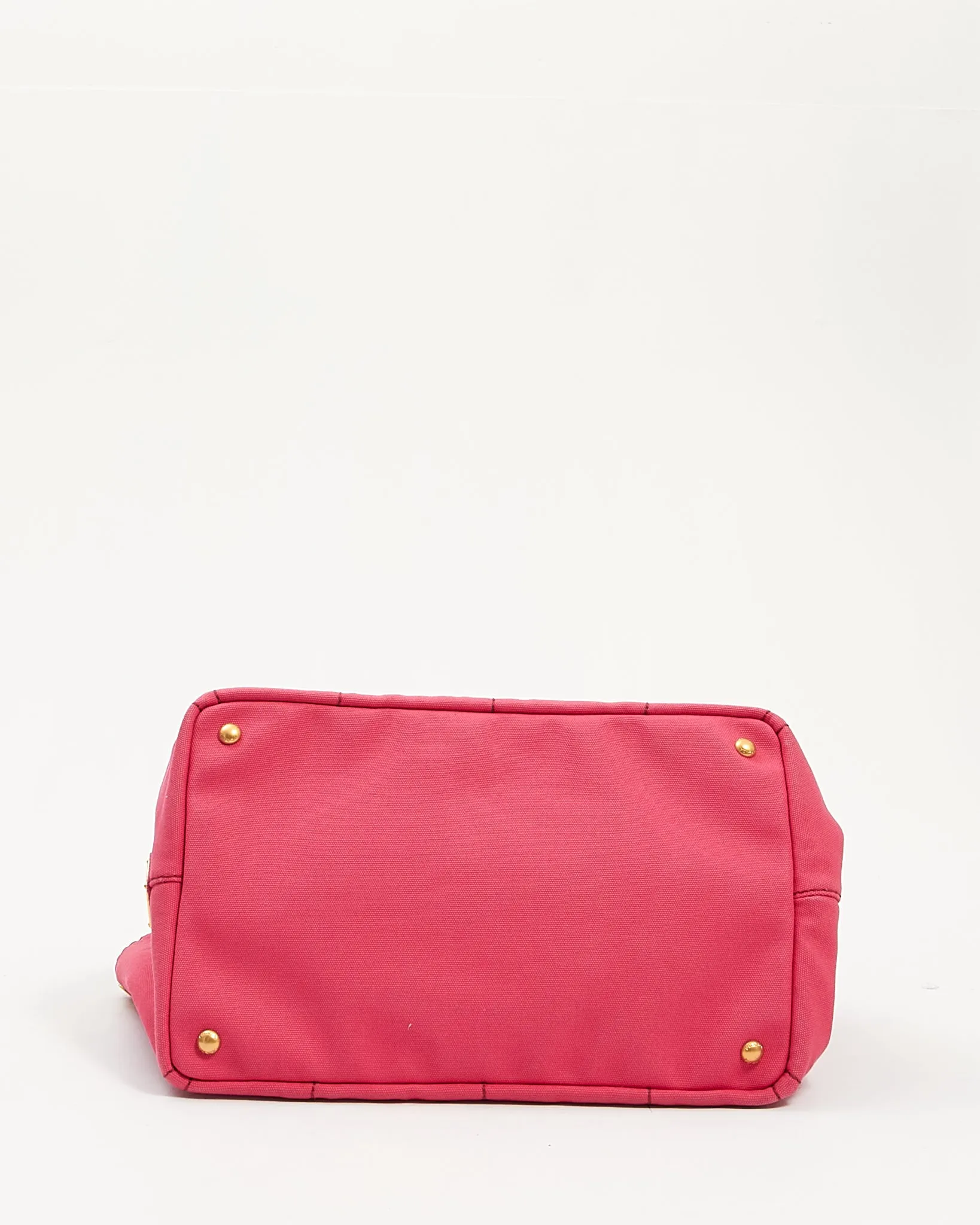 Prada Pink Canvas Canapa Logo Medium Convertible Tote