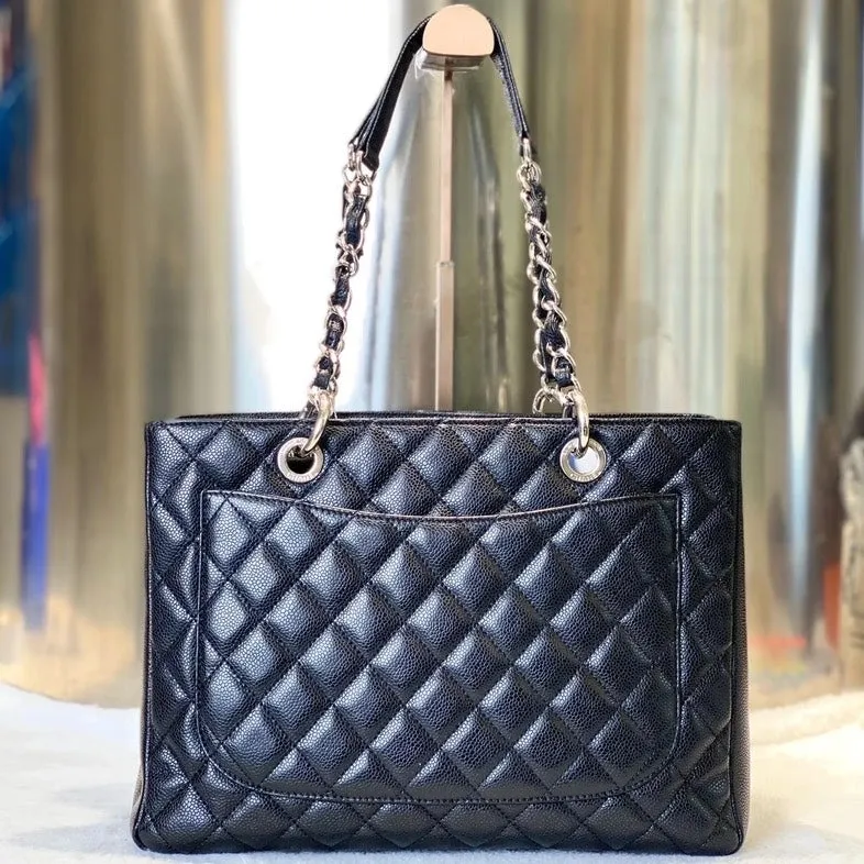 Preloved Chanel GST Tote Black Leather Shoulder Bag 0503