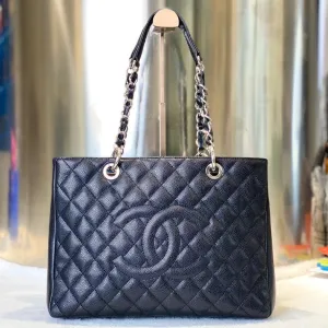 Preloved Chanel GST Tote Black Leather Shoulder Bag 0503