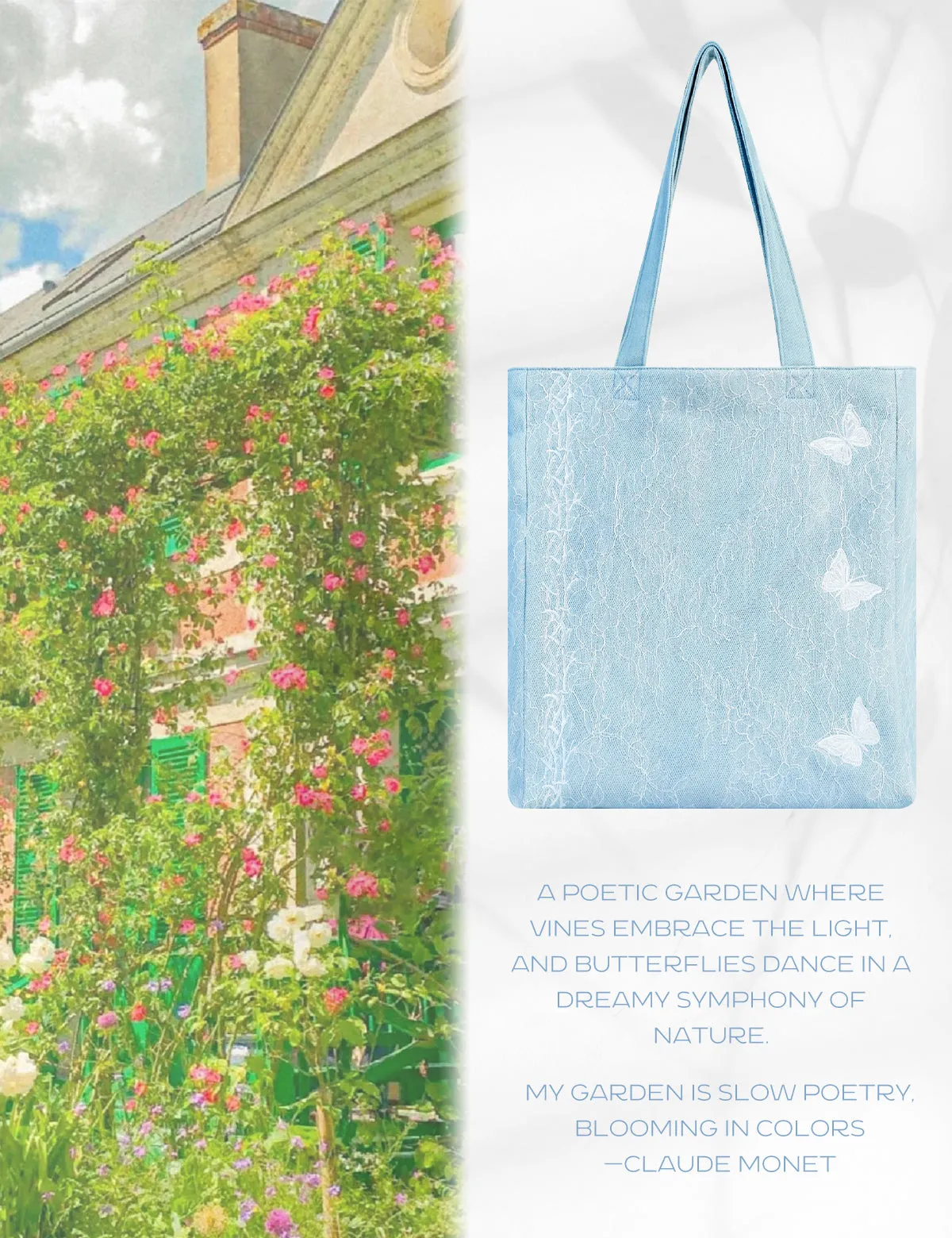 Premium Lace Butterfly Designer Handbag for Women, 2025 Summer Romantic Niche Foldable Large Denim Tote Bag with Pockets