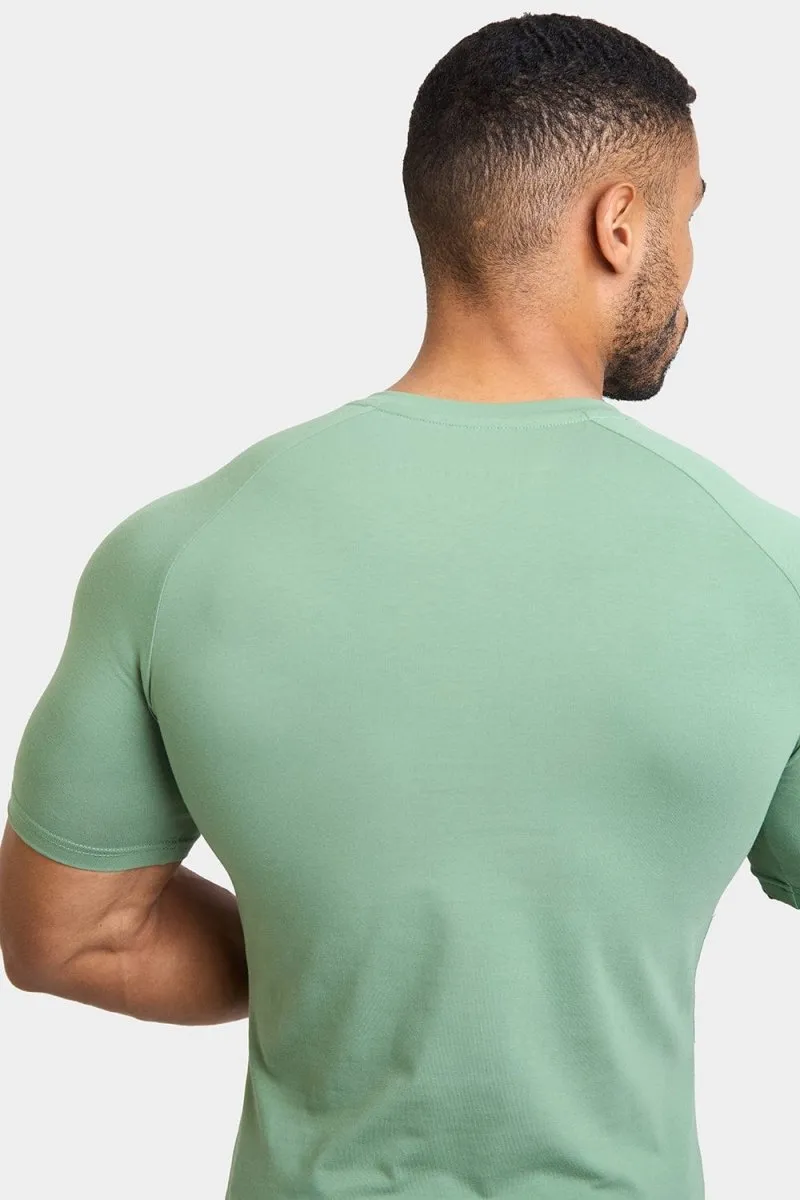 Premium Muscle Fit V-Neck in Soft Sage
