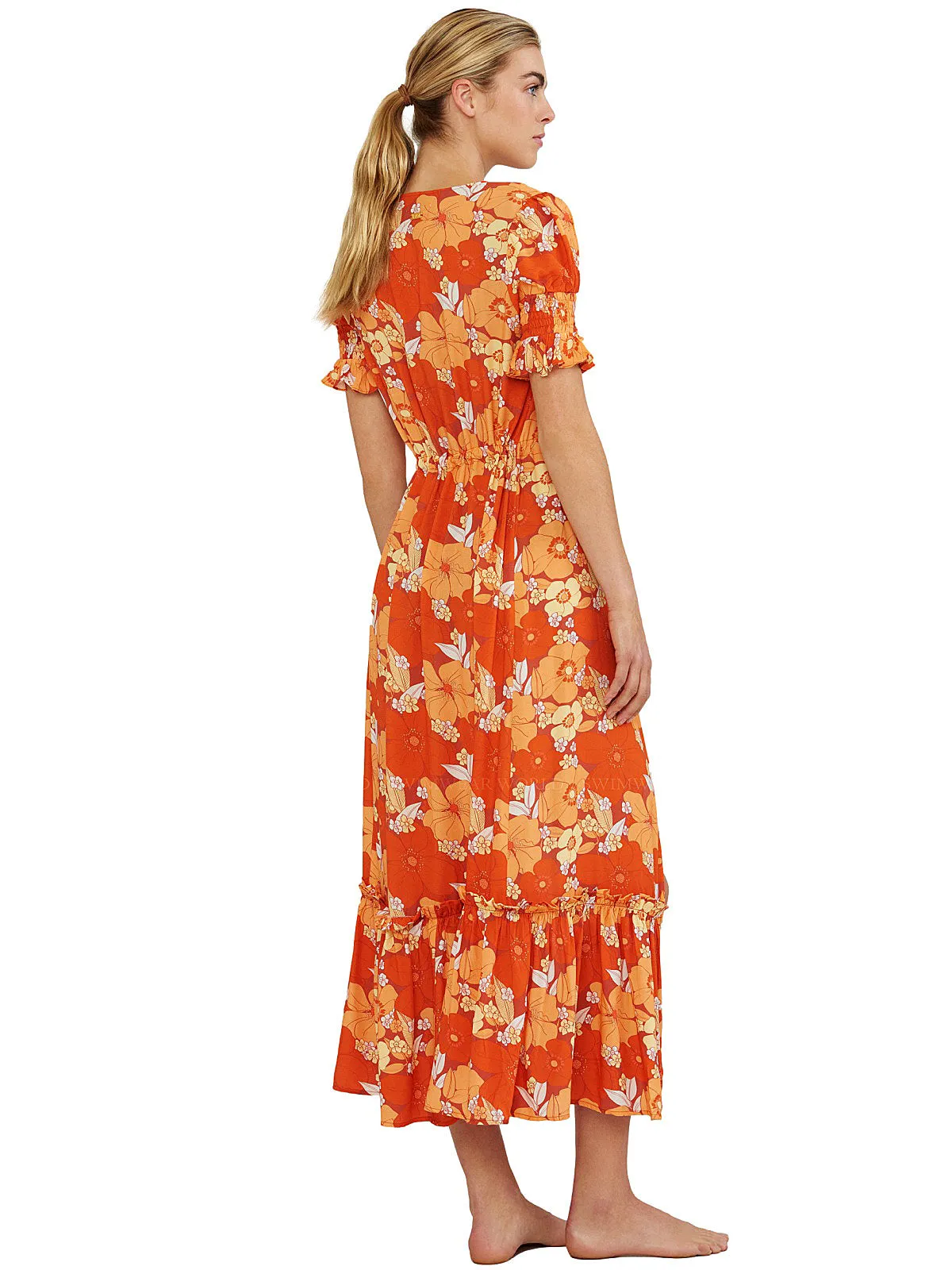Printed Baggy Sleeves Cover Up ::RET