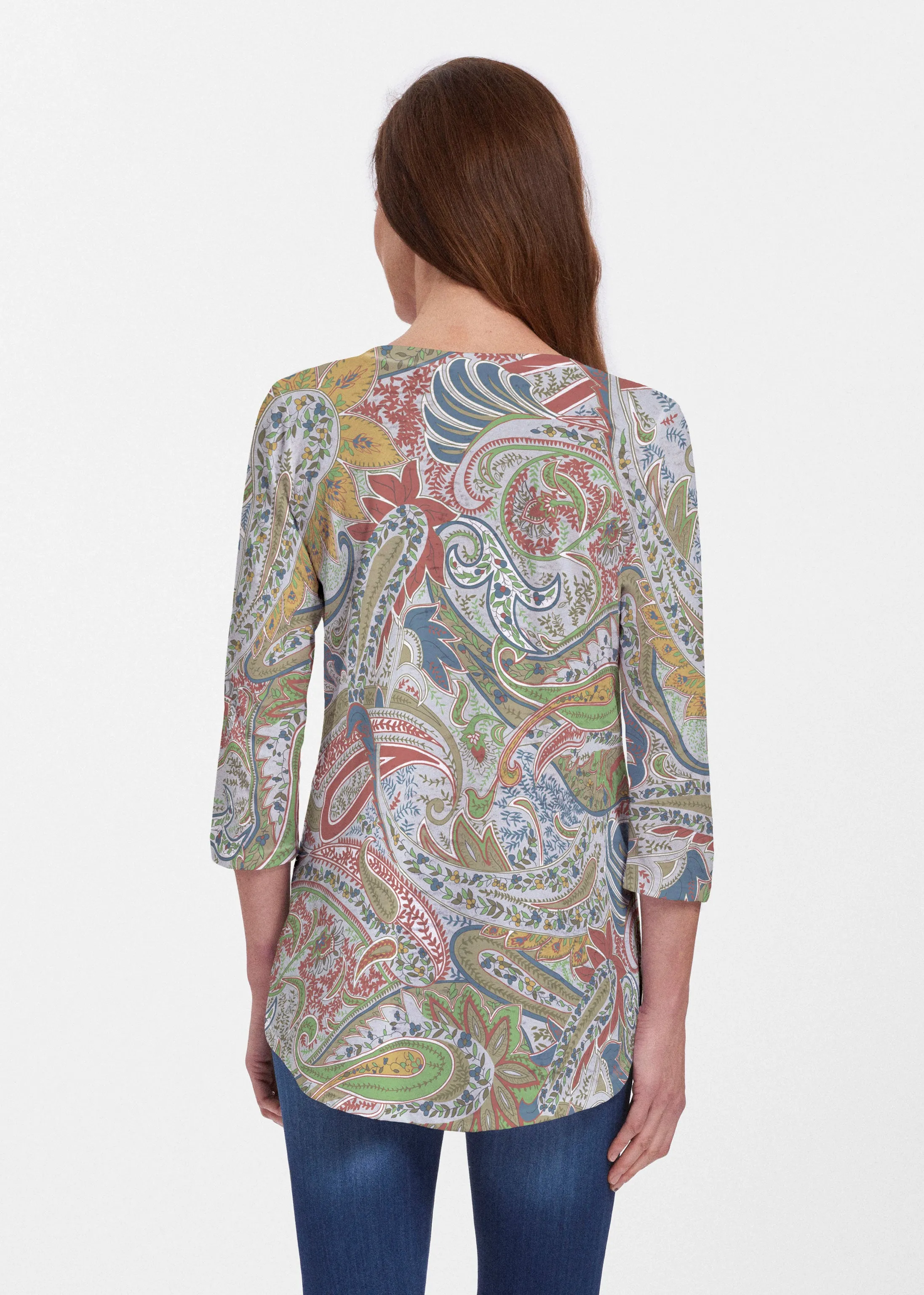 Provincial Paisley (7678) ~ Signature V-neck Flowy Tunic