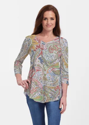 Provincial Paisley (7678) ~ Signature V-neck Flowy Tunic