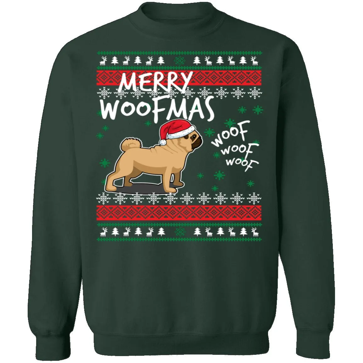 Pug Merry Woofmas Ugly Christmas Sweater