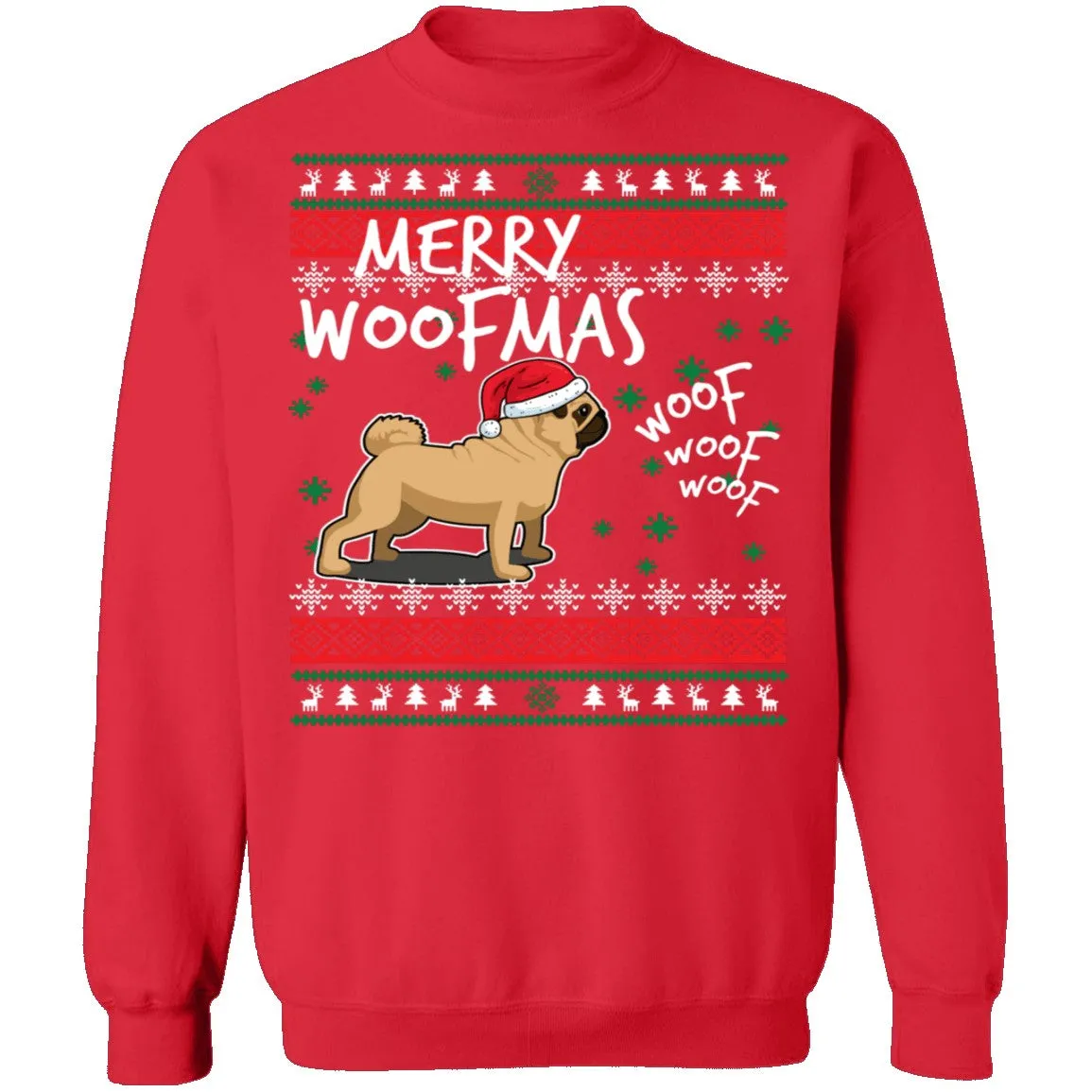 Pug Merry Woofmas Ugly Christmas Sweater