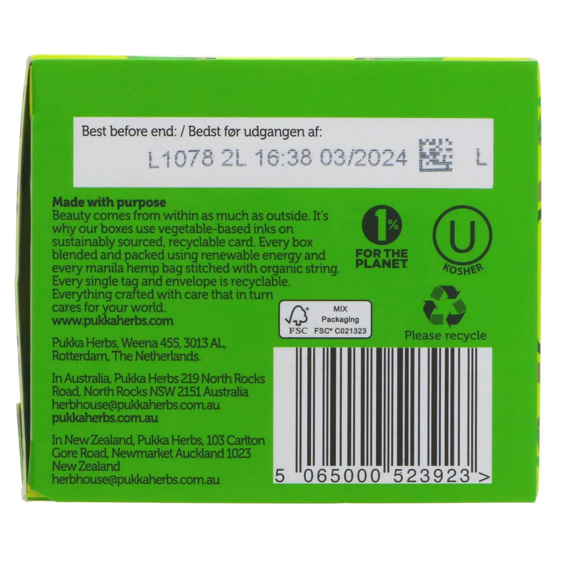 Pukka | Lemongrass and Ginger - Ginger, Verbena, Lemongrass | 20 bags
