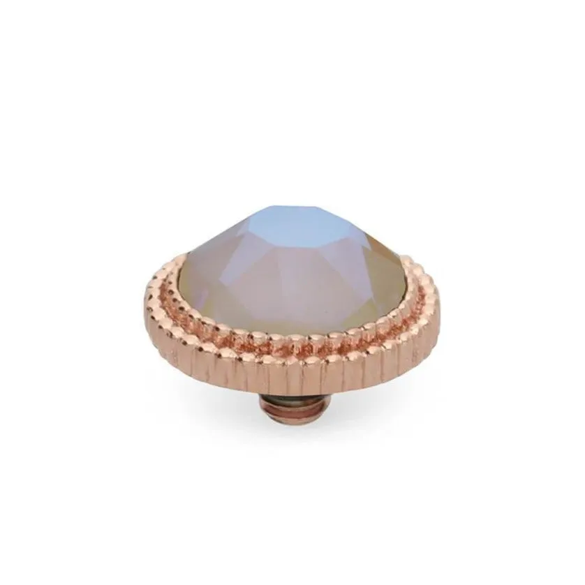 Qudo Fabero 10mm Rose Gold Topper - Ivory Cream Delite