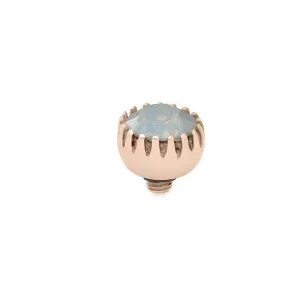 Qudo London 8mm Rose Gold Topper - White Opal
