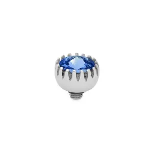 Qudo London 8mm Silver Topper - Sapphire