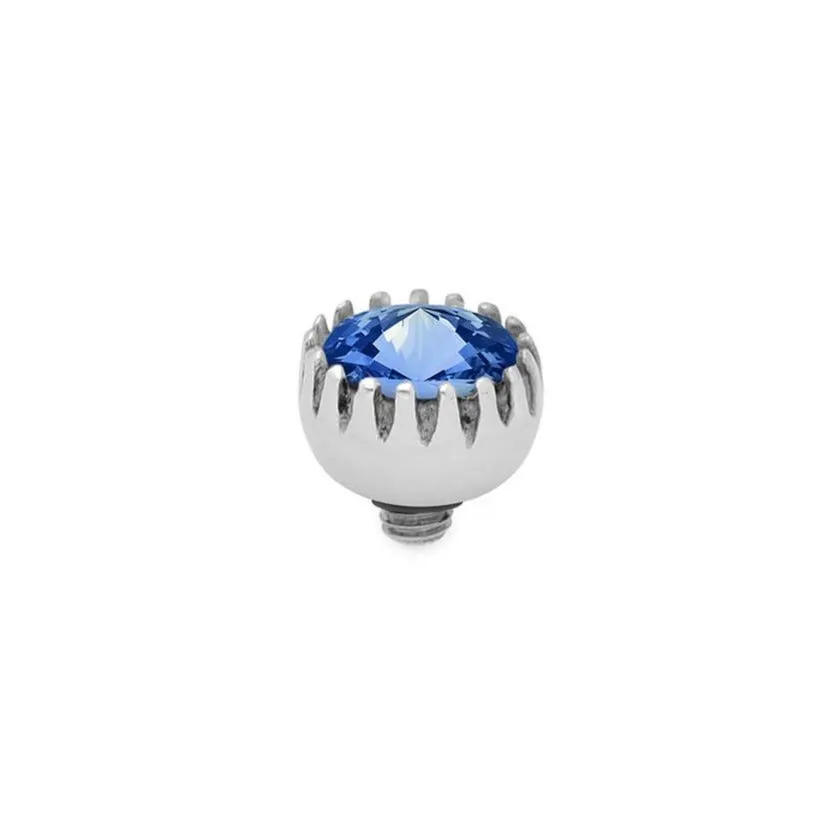 Qudo London 8mm Silver Topper - Sapphire