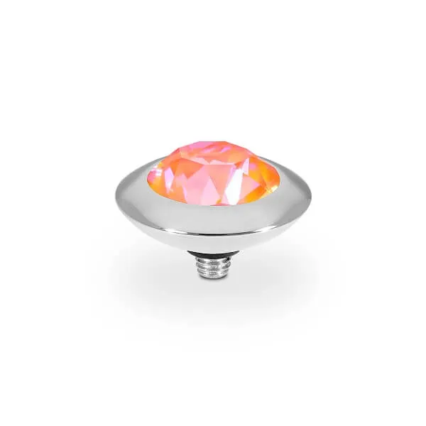Qudo Tondo 13mm Silver Topper - Orange Glow Delite