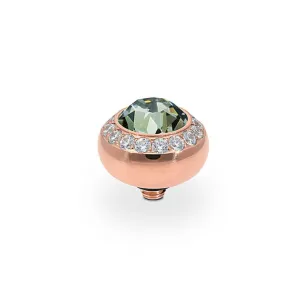 Qudo Tondo Deluxe 10mm Rose Gold Topper - Black Diamond