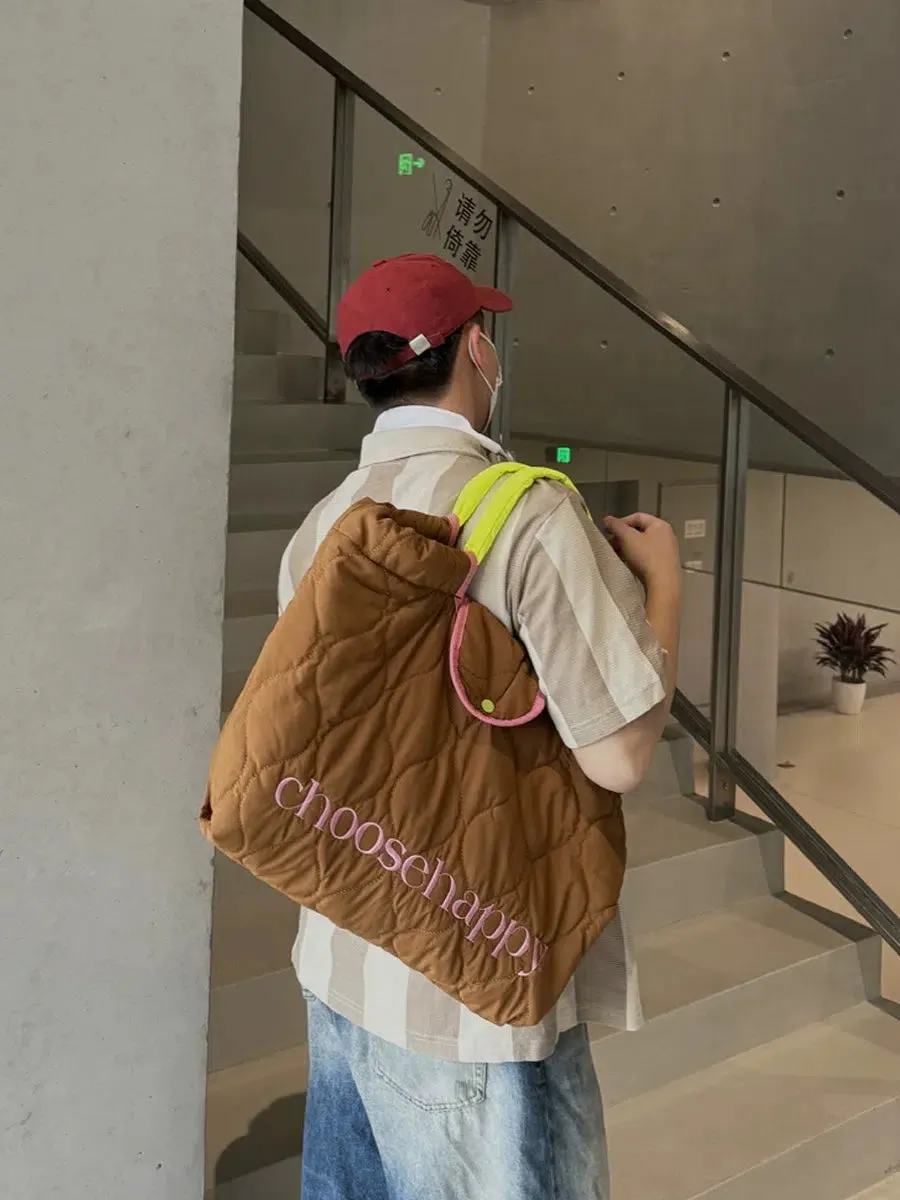 Quilted Oversized Tote Bag