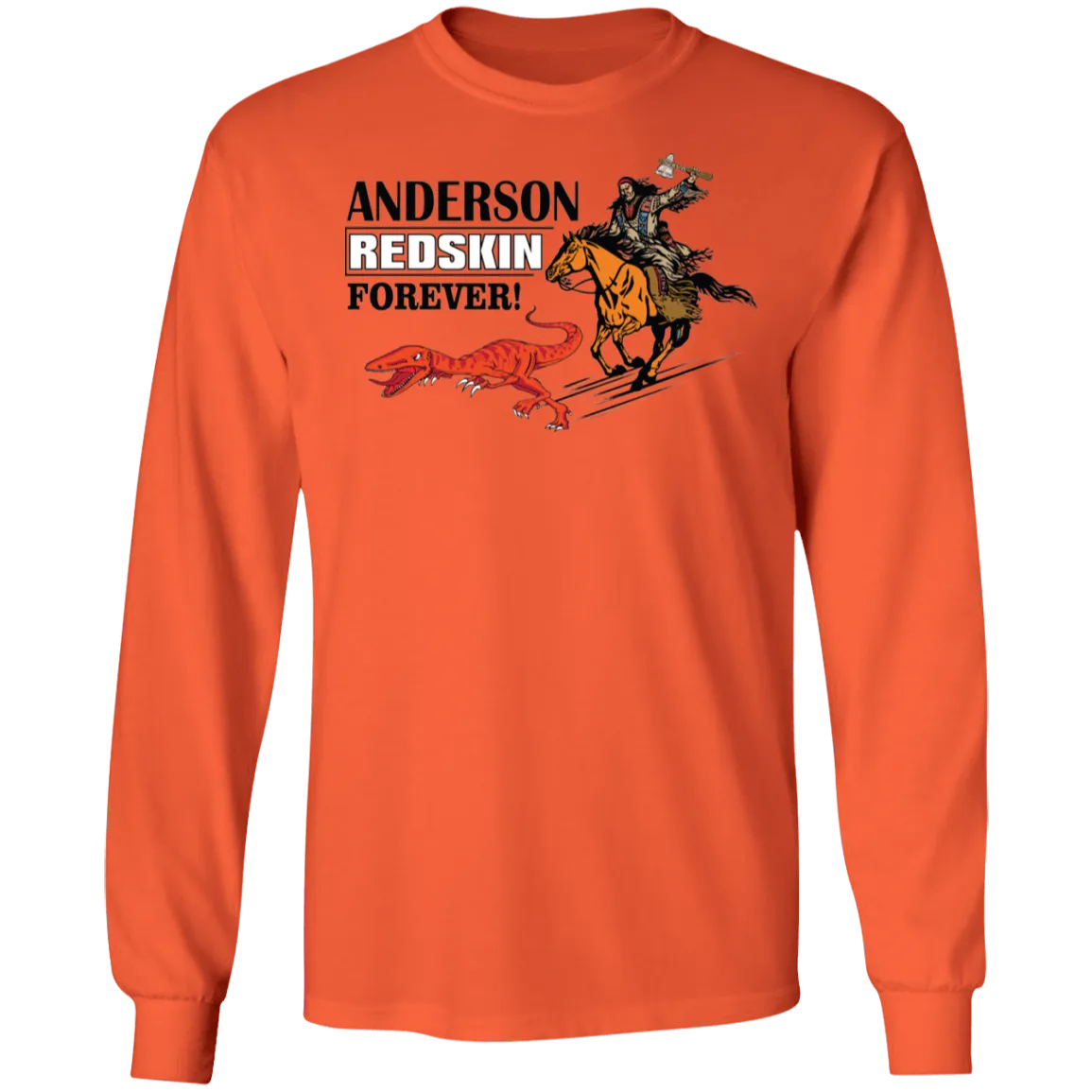 "REDSKIN FOREVER" Long Sleeve (Orange) 2