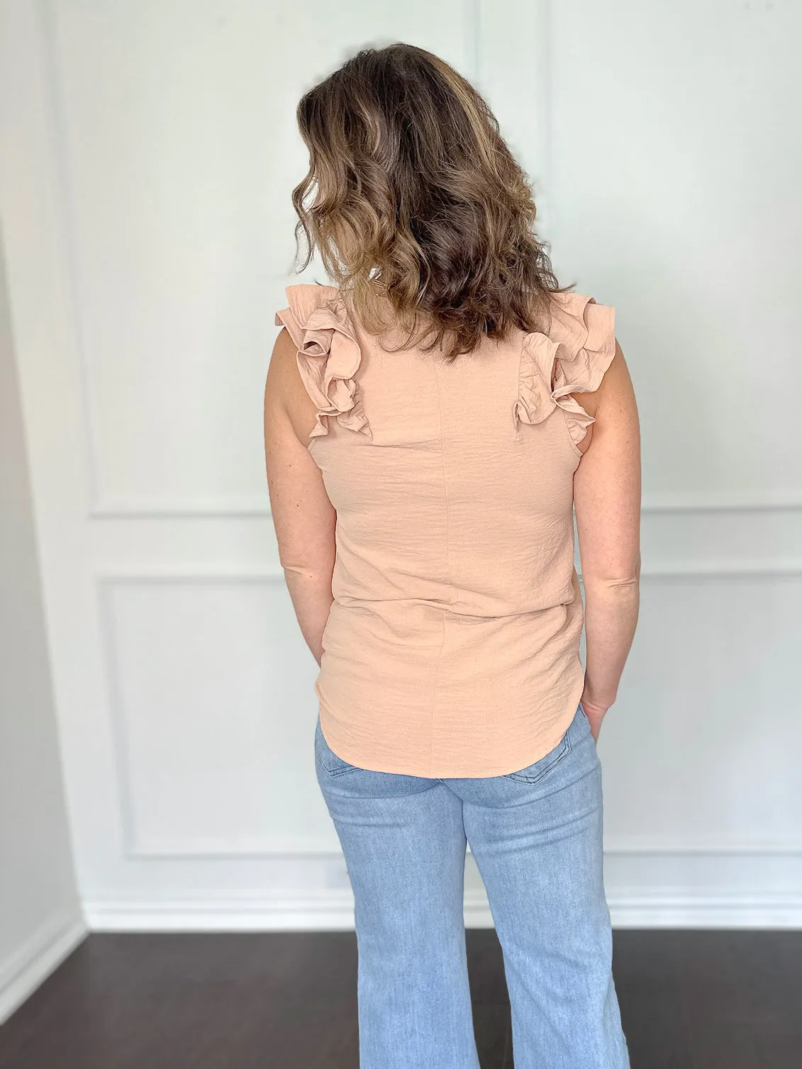 Radiant in Ruffles V Neck Blouse