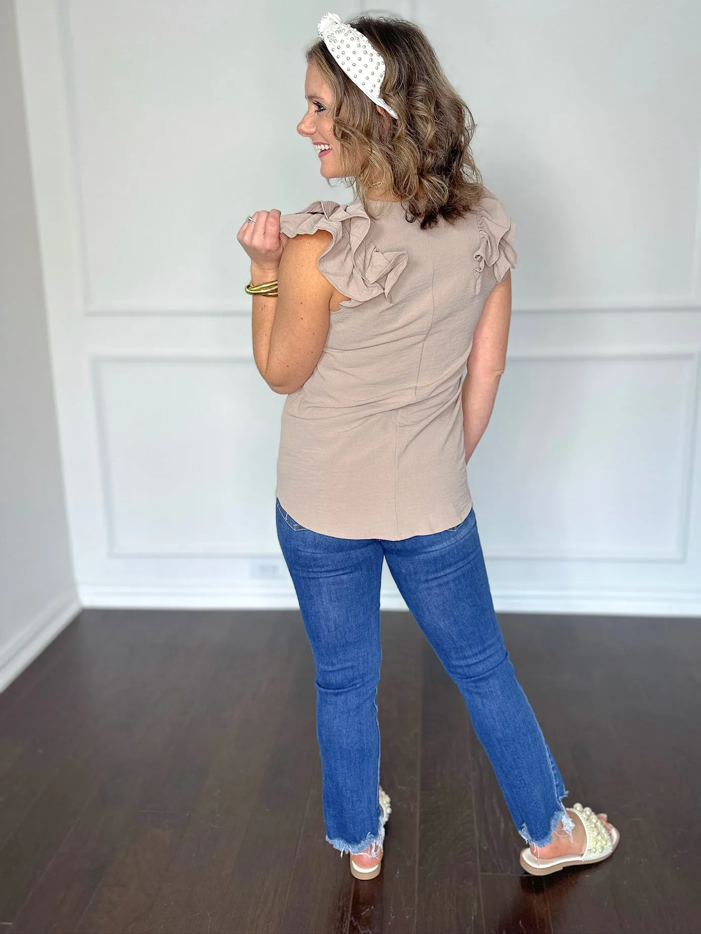 Radiant in Ruffles V Neck Blouse