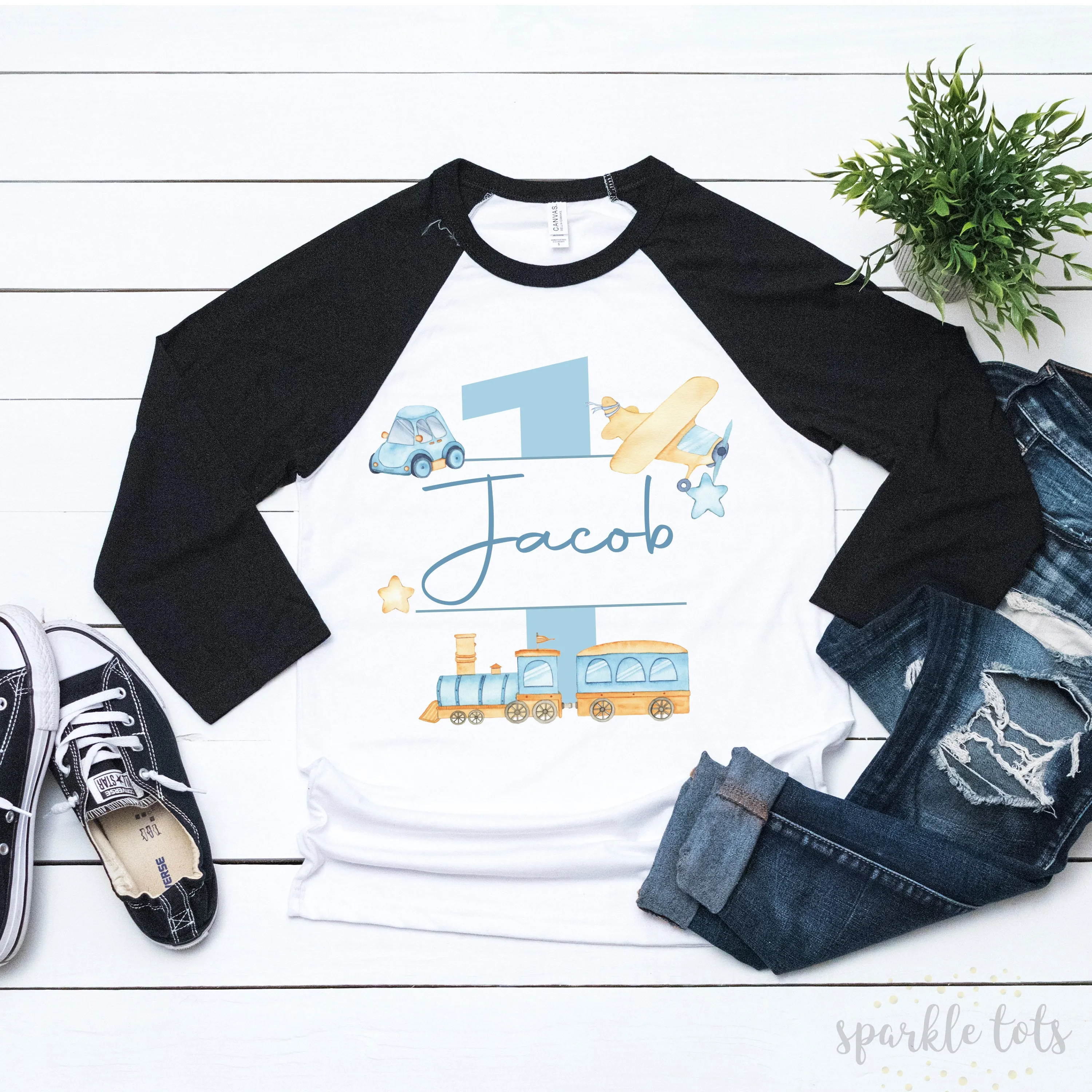 Raglan birthday t-shirt