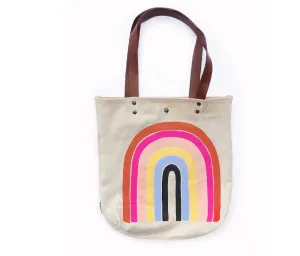 Rainbow Canvas Tote Bag