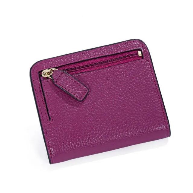 Realaiot Designer Brand Fashion Split Leather Women Wallets Mini Purse Lady Small Leather Wallet with Coin Pocket