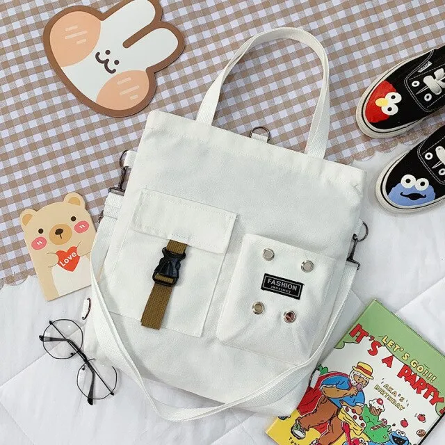 Realaiot Kawaii Cartoon Tote Bag Canvas Handbag Shopping Bag Super Cool Handbags Shoulder Bags for Girl Book Bags Bolsa Feminina Mochila