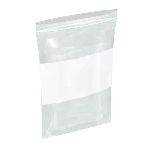 Reclosable Poly Bags - White Block - 5" x 8" - 2 Mil - 1,000 / Box - 4,000 / Case