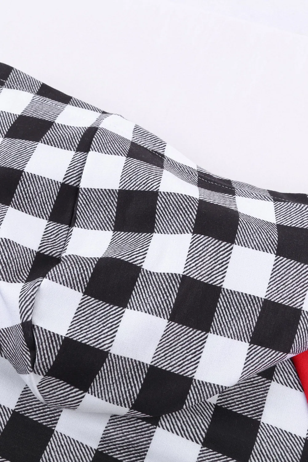 Red Christmas Tree Plaid Pattern Asymmetric Zip Hoodie