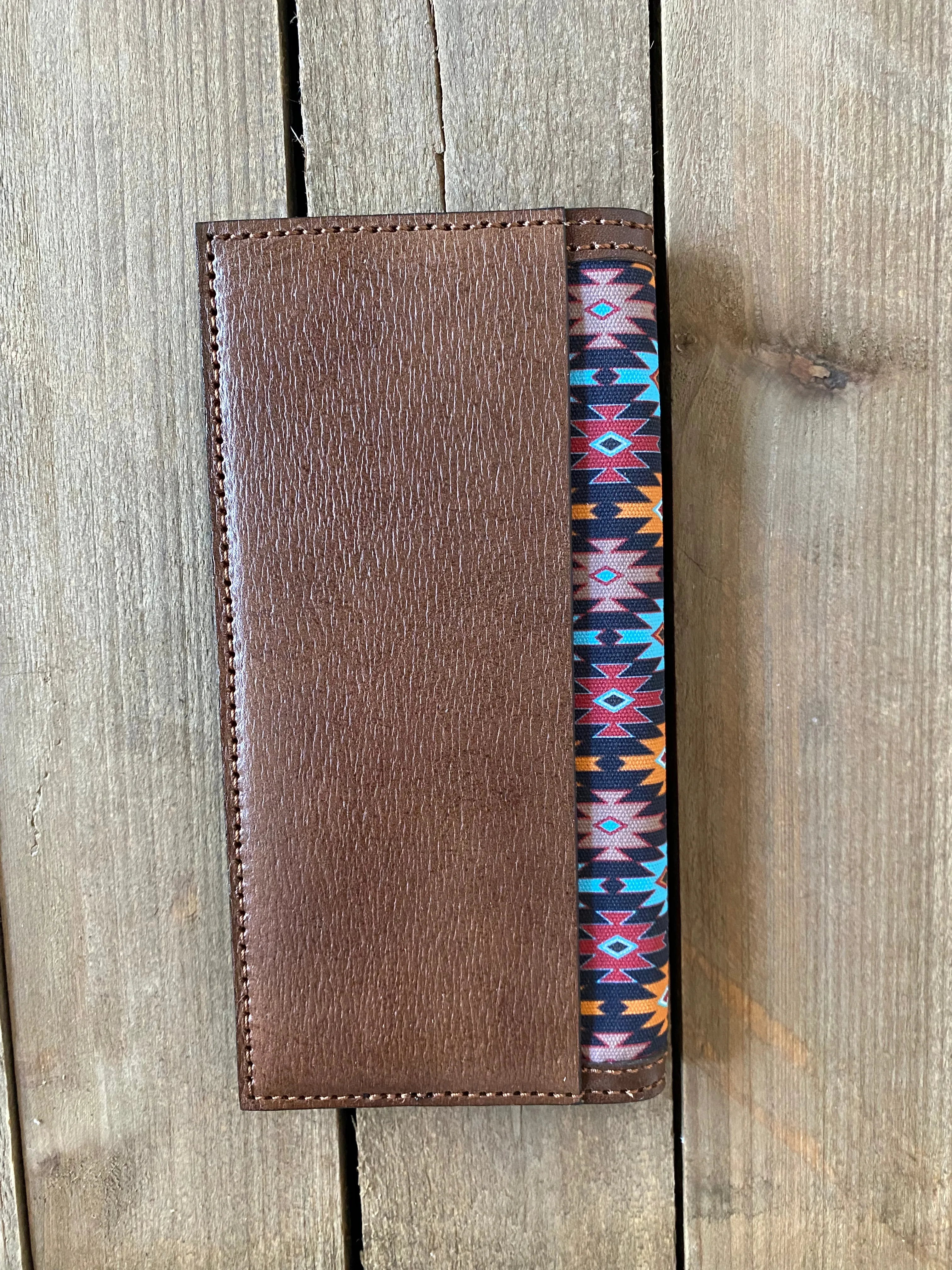 Red Dirt Hat Co Men’s Rodeo Wallet with Southwest Canvas Inlay
