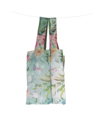 Reusable Blue Floral Watercolour Shopping Bag