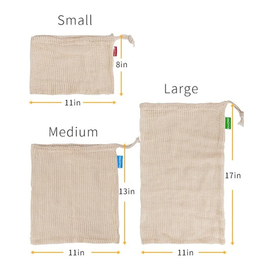 Reusable Organic Cotton Produce Bags