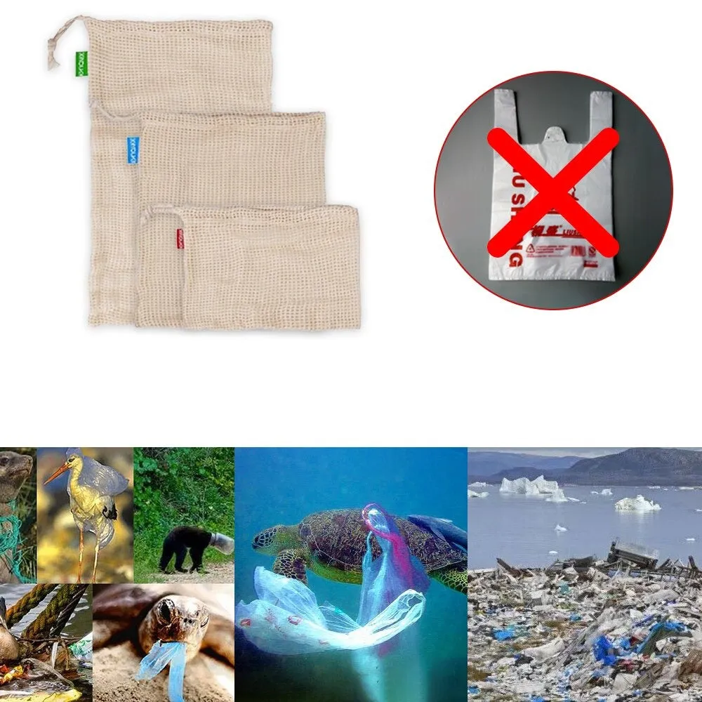 Reusable Organic Cotton Produce Bags