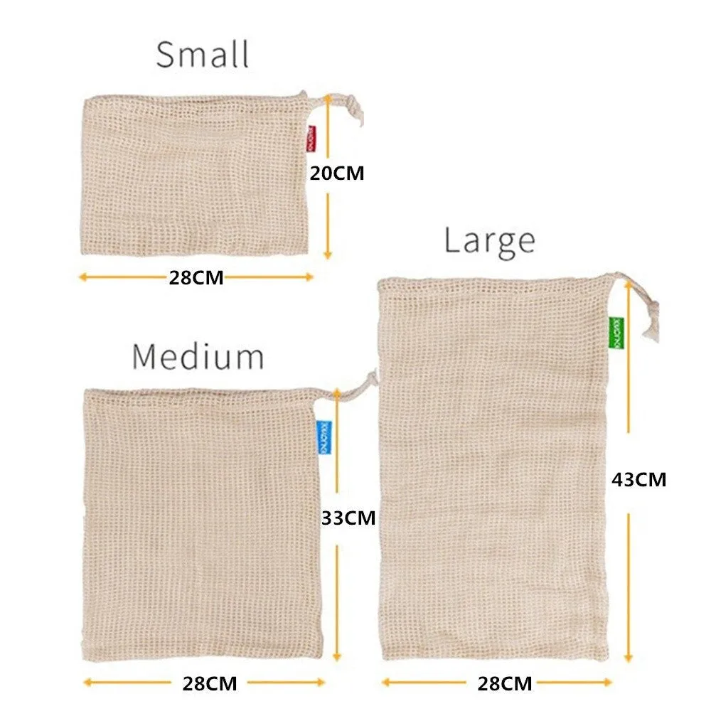 Reusable Organic Cotton Produce Bags