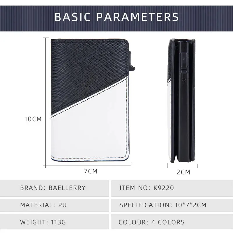 RFID Blocking Smart Leather Wallet