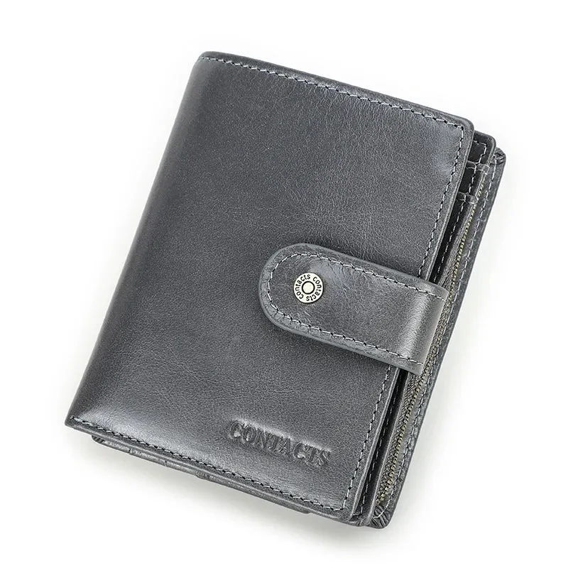 RFID Vintage Leather Wallet with Coin Pocket