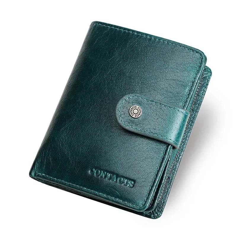 RFID Vintage Leather Wallet with Coin Pocket