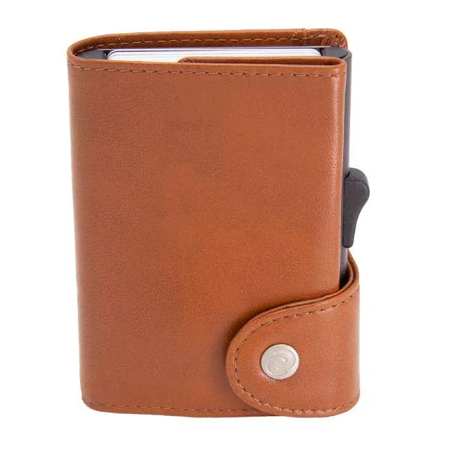 RFID Wallet Classic Italian Leather  MARALIK - c-secure - Chestnut
