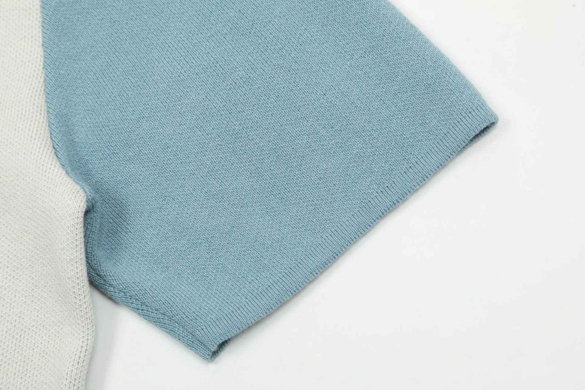 Rhude Banco Knit Shirt 'Stone Blue/Ivory'