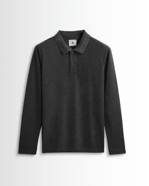 Rich in Cotton Polo Full Sleeve Unisex Dark Grey Without Pocket