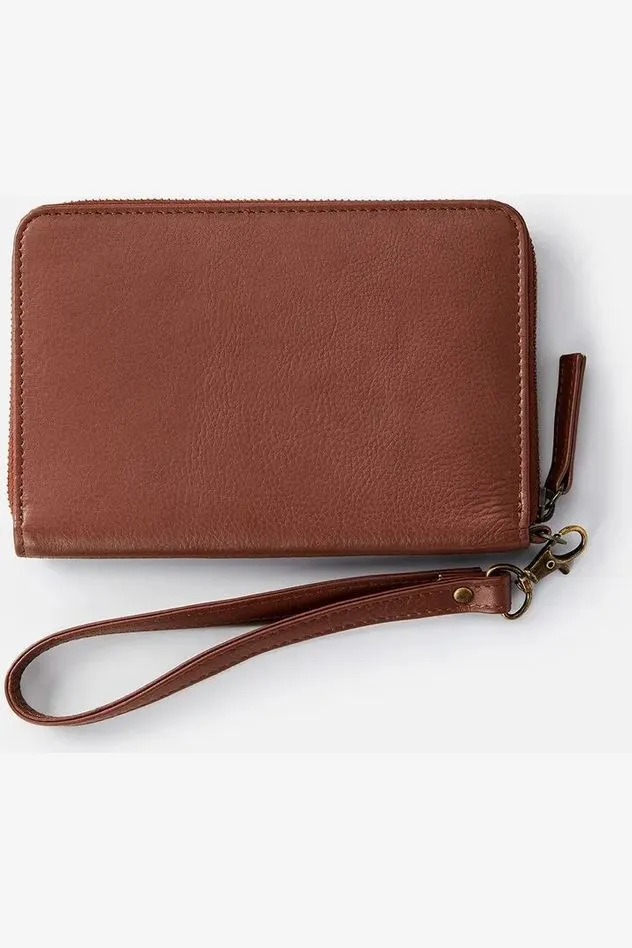 RIP CURL AZALEA RFID OS KROO LEATHER WALLET - CHOCOLATE